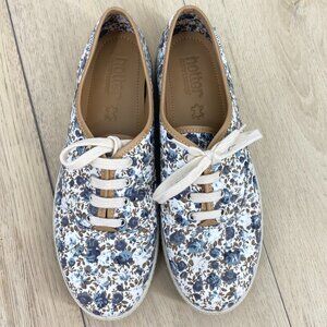 Hotter England Mabel Floral Lace Up Sneakers SZ 8.5